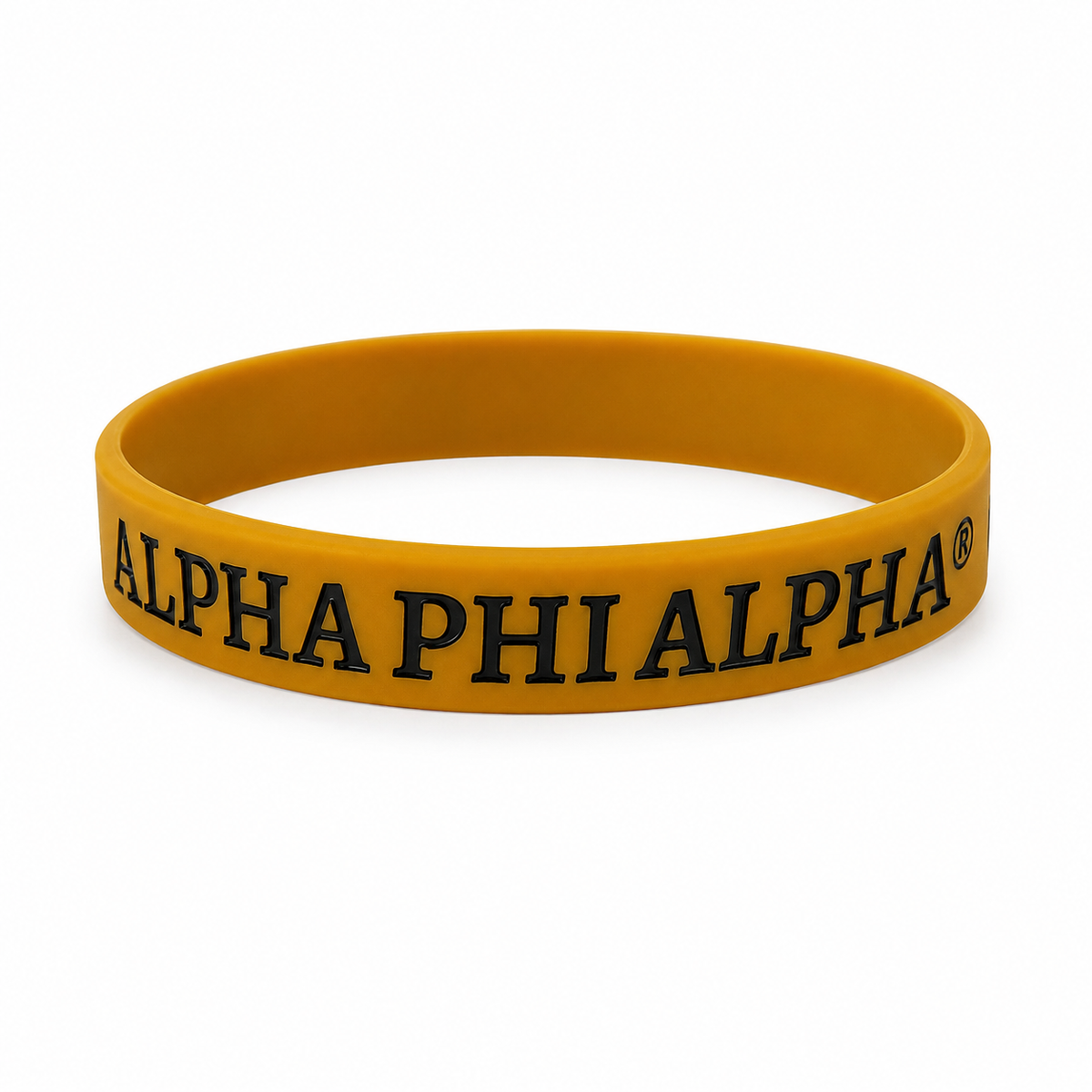 Alpha Solid Black Silicone Wristband