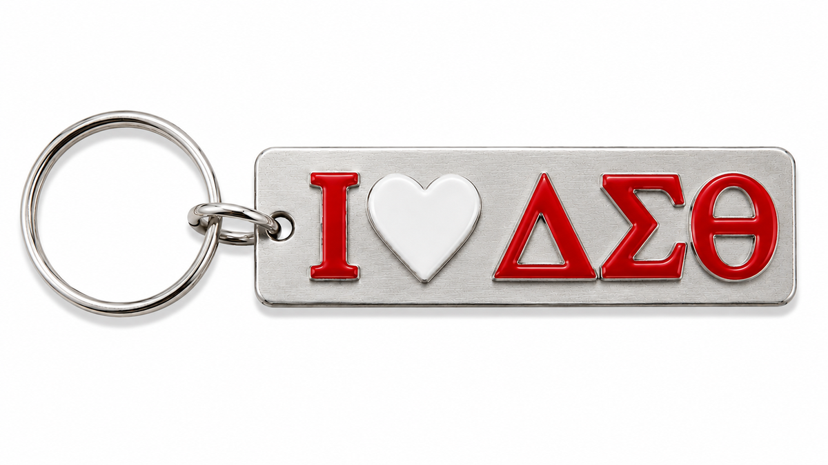 Delta Mirror Heart Keychain