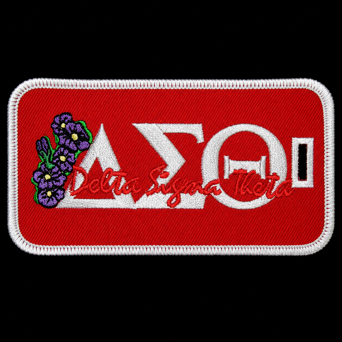 Delta Violet Embroidered Luggage Tag