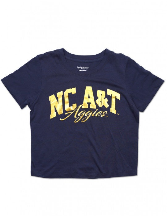 NC A&T Cropped Foil Tee